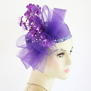 Women&#39;s Pink Purple White Pillbox Rhinestone Hat, Formal Wedding Bridal Dress Hat, Couture Designer Hats, NYFashionHats Millinery, Customize
