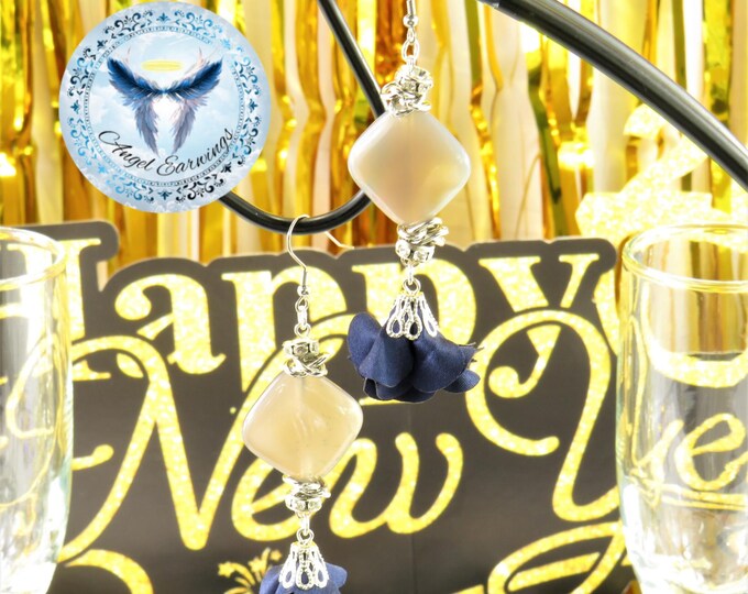 In with the new - Bead Earrings - Glass Beads - Tassel - Hypoallergenic