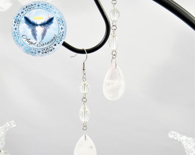 Light Mist - Bead Earrings - Stone - Glass Beads - Silver Plated - Hypoallergenic