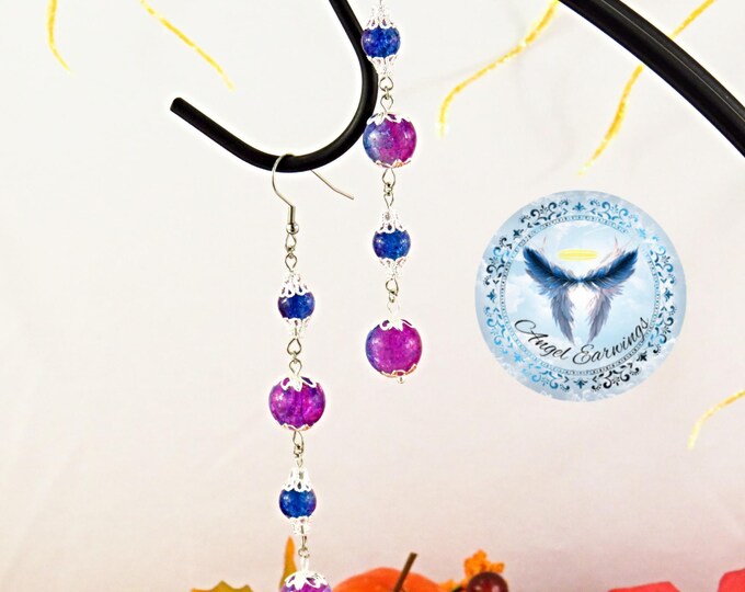 Crackling - Bead Earrings - Silver-Plated - Hypoallergenic