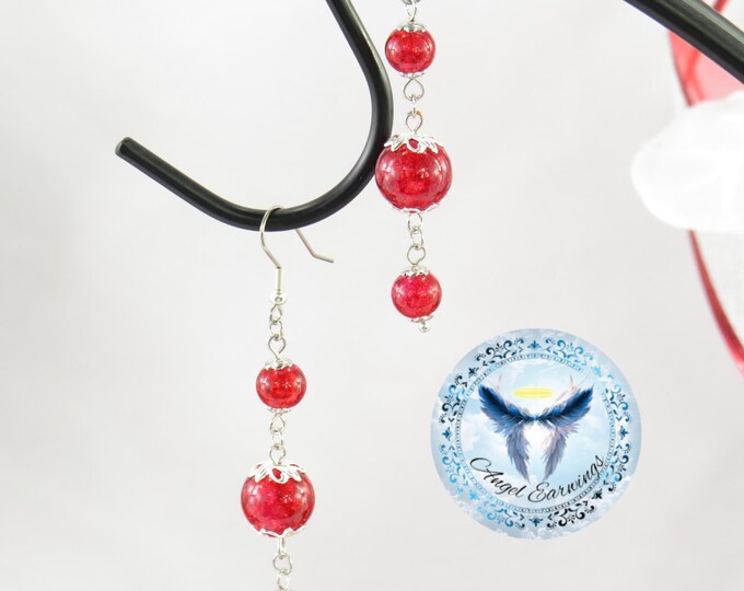 Flirt - Bead Earrings - Acrylic Beads - Silver Plated - Hypoallergenic
