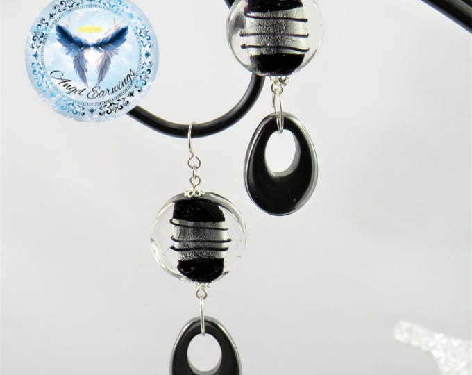 Smudge Proof - Bead Earrings - Hemalyke - Glass Beads - Silver Plated - Hypoallergenic