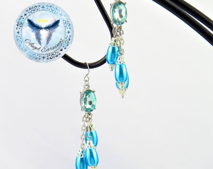 Atlantis - Bead Earrings - Crystal Pearls - Stainless Steel - Silver Plated - Hypoallergenic