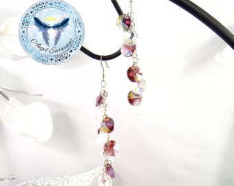 My Mom Rocks - Bead Earrings - Glass Beads - Faceted beads - Hypoallergenic