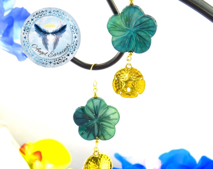 Sandy Beach – Shell Earrings – Mother of Pearl – Gold-Plated - Hypoallergenic