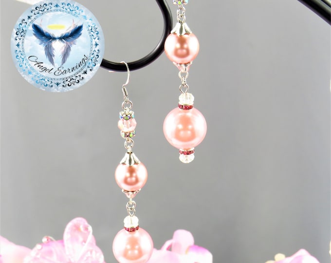 Candy Floss - Bead Earrings - Glass Beads - Stainless Steel - Hypoallergenic