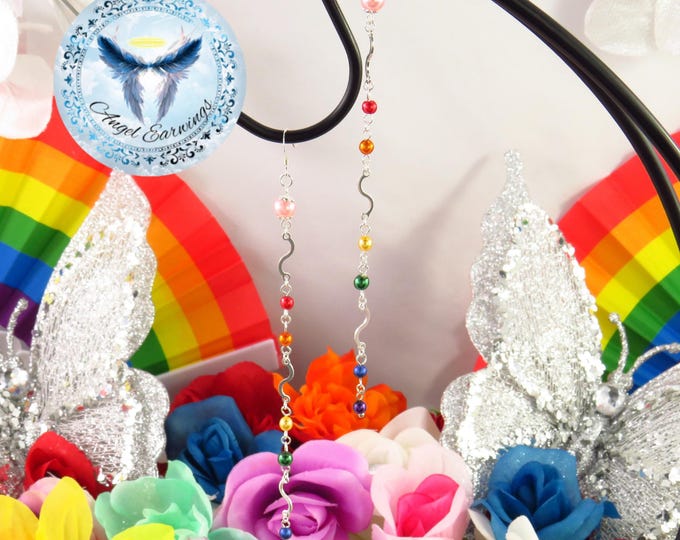 You Have an Ally in Me - Pearl Beads - Bead Earrings - Silver-Plated - Rainbow - Hypoallergenic