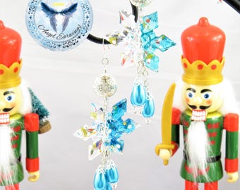 Gumdrops - Bead Earrings - Acrylic Snowflake - Silver Plated - Hypoallergenic