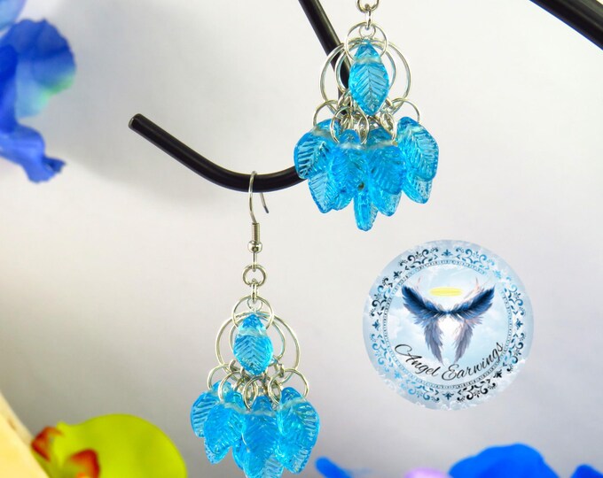 Pool Party – Glass Beads – Leaves – Silver-Plated - Hypoallergenic
