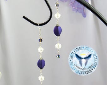 Accents of Purple - Bead Earrings - Glass Beads - Beads - Hypoallergenic