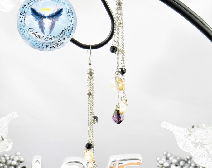 Temptation - Bead Earrings - Glass Beads - Faceted Beads - Silver Plated - Hypoallergenic