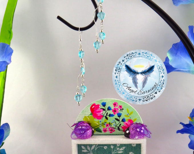 I Love Blue - Blue Hearts - Sterling Silver - Silver-Plated - Hypoallergenic