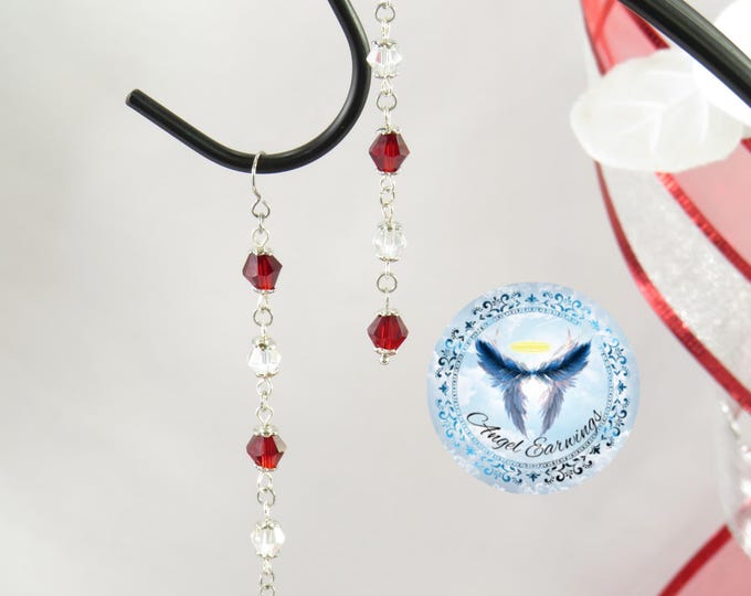 Kiss Me - Bead Earrings - Glass Beads - Silver Plated - Hypoallergenic