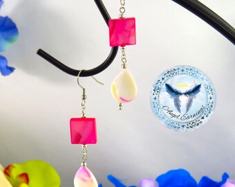 Festivals – Shell Earrings – Mother of Pearl – Silver-Plated - Hypoallergenic