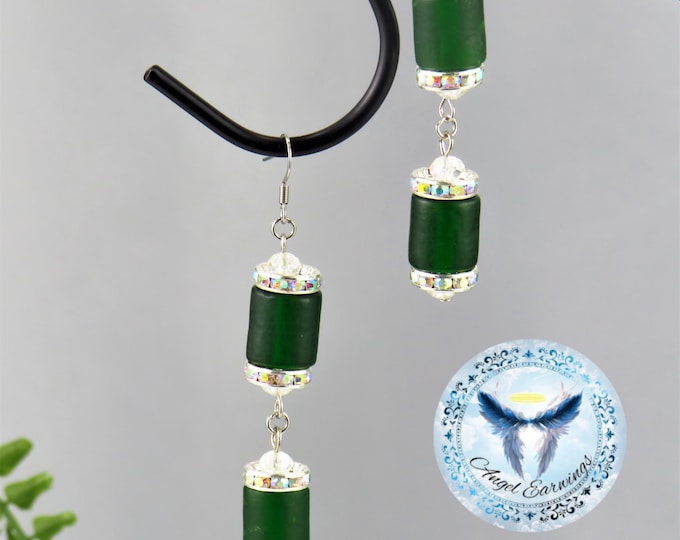 Poison Ivy - Bead Earrings - Glass Beads - Green Glass - Beads - Hypoallergenic