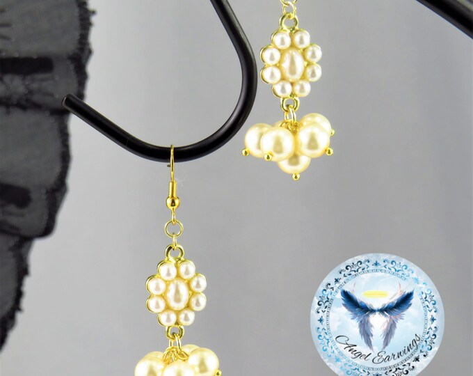 To Honor RBG - Bead Earrings - Glass Pearls - 14K Gold - Hypoallergenic