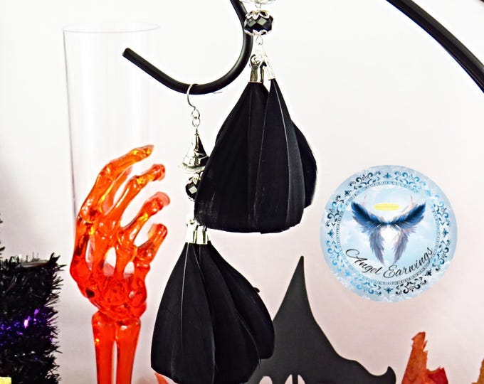 Witch Crossing - Feathers - Glass Beads - Silver-Plated - Stainless Steel - Hypoallergenic