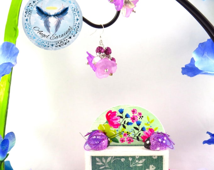 Purple Petals - Silver-Plated - Roses - Flowers - Hypoallergenic