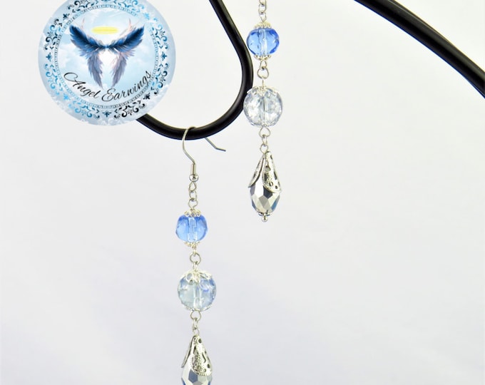 Moonlight - Bead Earrings - Glass Beads - Stainless Steel - Silver Plated - Hypoallergenic