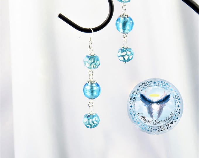Wonderland - Bead Earrings - Glass Beads - Silver Plated - Hypoallergenic