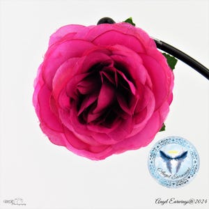 Rose rose foncé - Barrette à fleurs - Barrette à cheveux - Accessoires cheveux - Accessoires