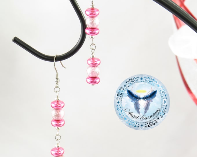 Be my Valentine - Bead Earrings - Crystal Beads - Silver Plated - Hypoallergenic