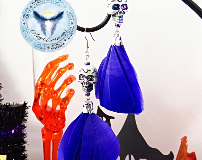 I Put a Spell on You - Feathers - Crystal Pearl Beads - Silver-Plated - Stainless Steel - Hypoallergenic