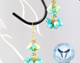 Golden Baby - Bead Earrings - Shell Beads - 14K Gold - Hypoallergenic