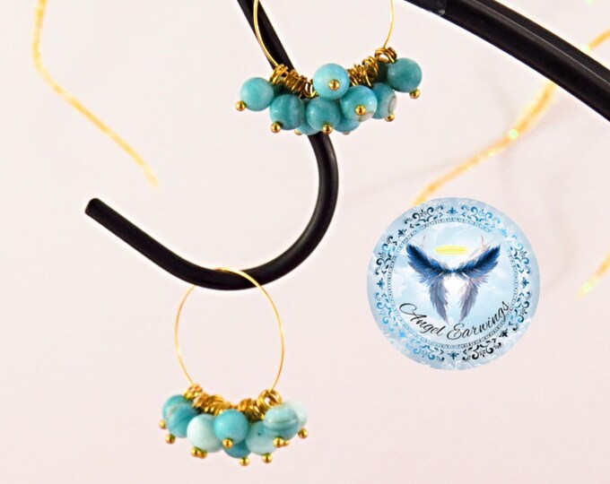 Fall Rain - Shell Beads - Gold-Plated - Hoops - Hypoallergenic