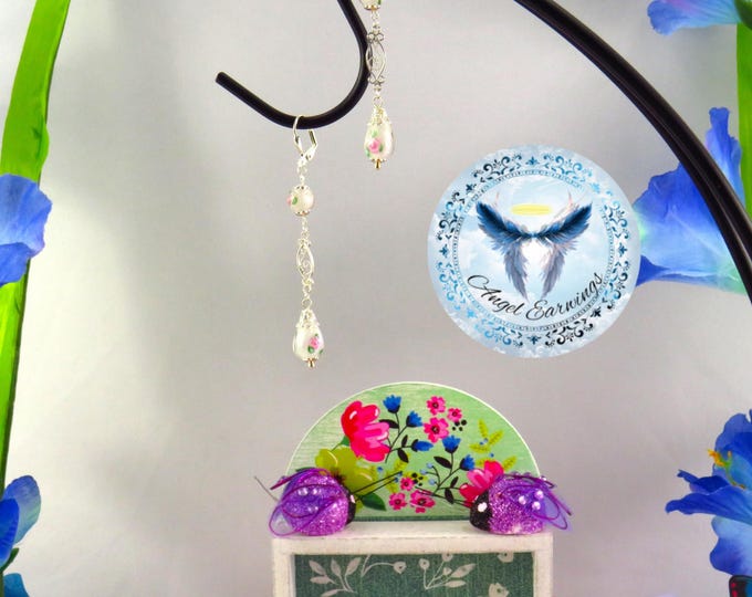 Pink Tears - Sterling Silver - Glass Beads - Silver-Plated - Hypoallergenic