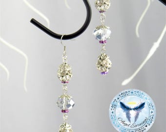 Sparkle Bead Earrings: Czech Glass, Rhinestone, Hypoallergenic