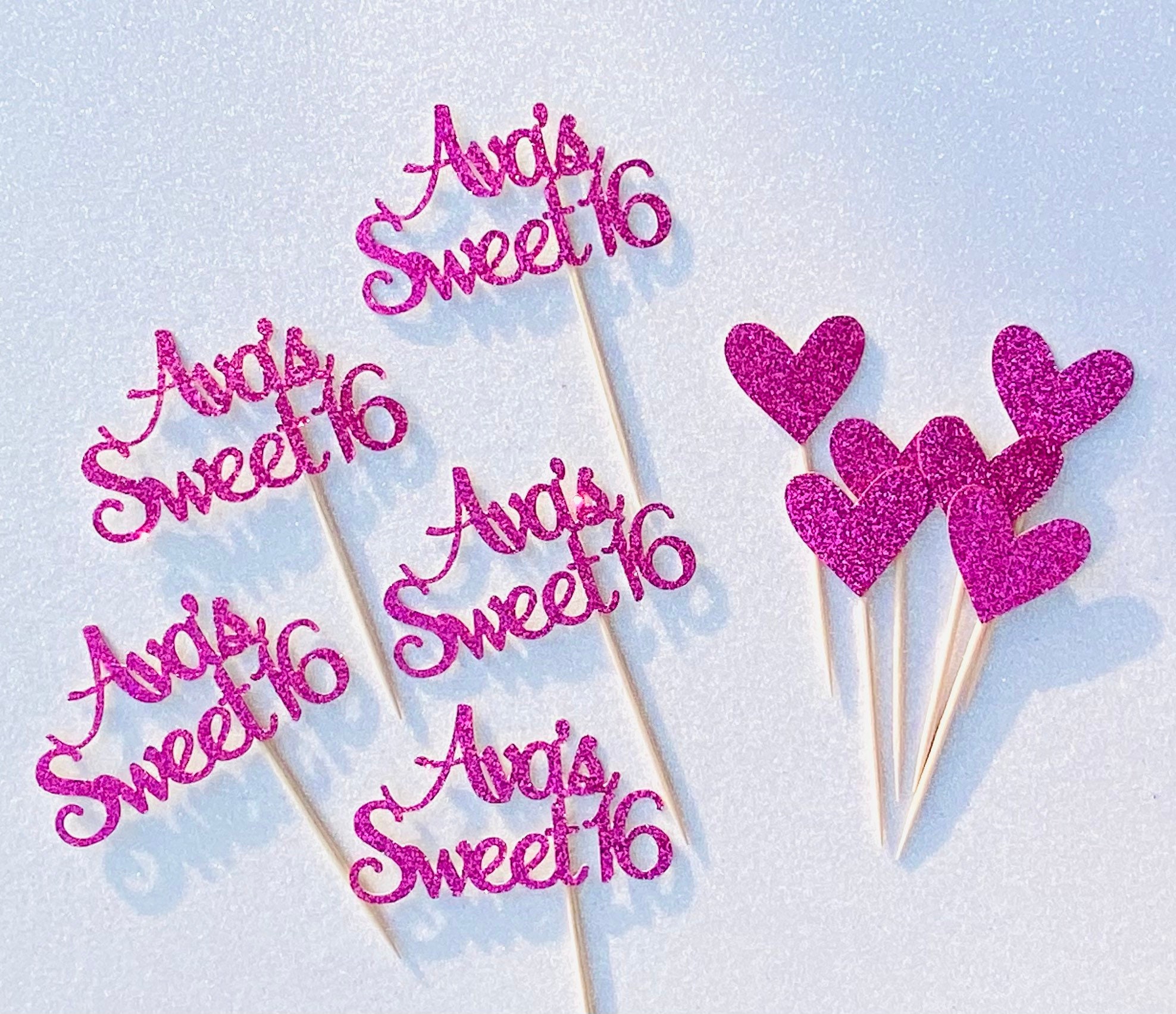Sweet 16 Custom NAME Cake Topper, Personalized Name Sweet 16 Cake ...