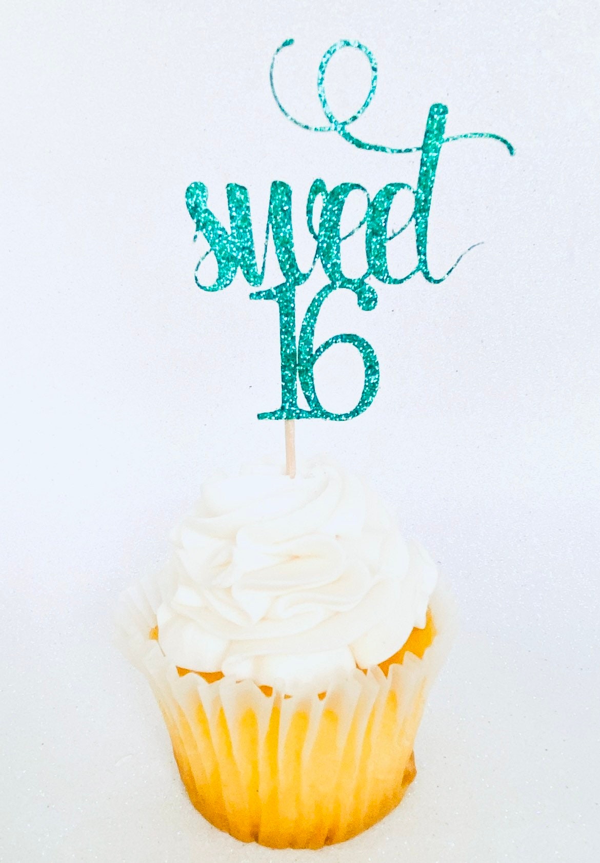 Sweet 16 Cupcake Toppers Sweet 16 Decorations 16 Cupcake Etsy