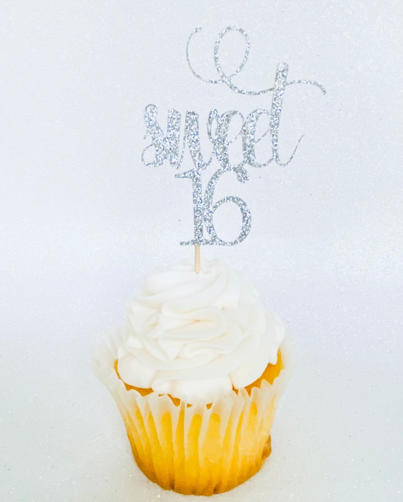 Sweet 16 Cupcake Toppers Sweet 16 Decorations 16 Cupcake Etsy