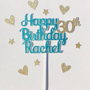 Happy Birthday ANY NAME cake topper, Personalized Name Birthday Cake Topper, Custom Birthday Cake Topper, Custom Birthday NAME cake topper