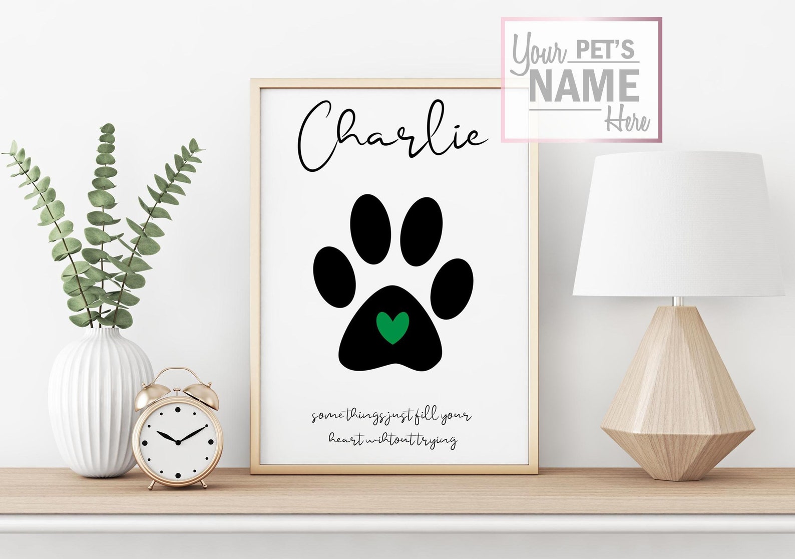 Custom Pet Paw Print Pet Portrait Pet Art Dog Cat Pet Etsy