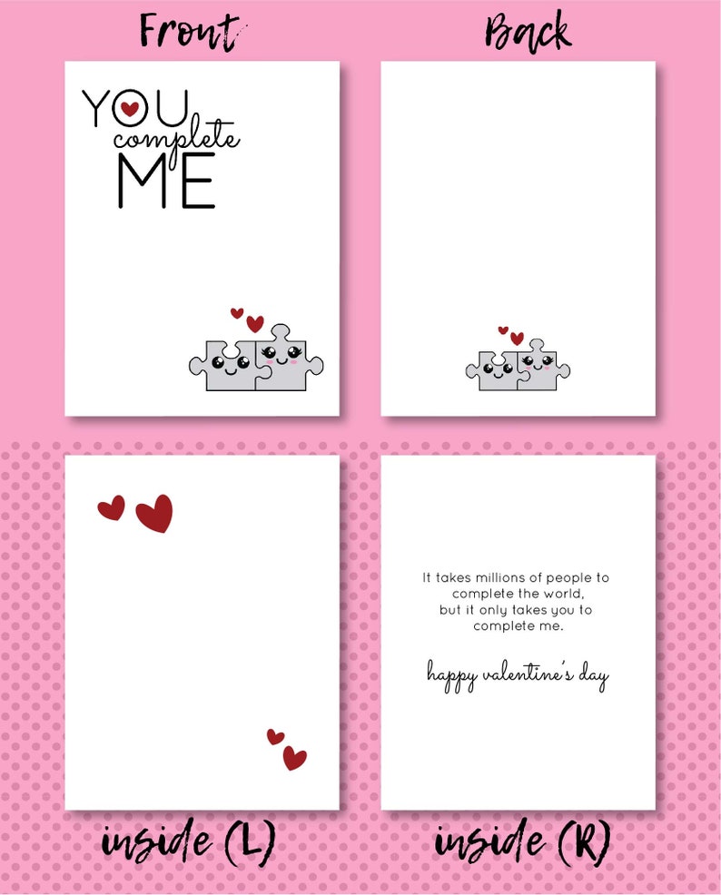 DIY Printable 8.5x11 Valentines Day Card for Adults to Print - Etsy