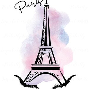 Paris Eiffel Tower Print, Eiffel Tower Printable, Travel Poster, Paris ...