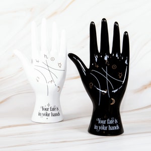 Palmistry Decoration Palmistry Hand Statue Ring Holder Astrology