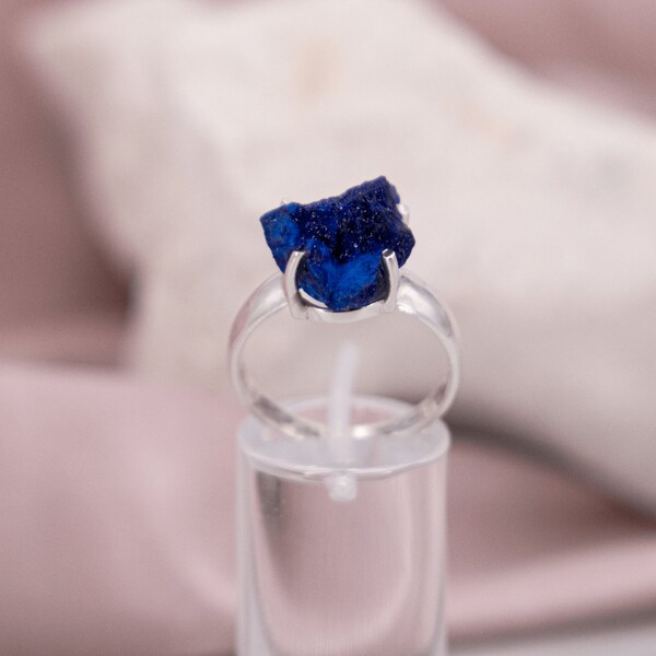 Raw Azurite Ring - Etsy