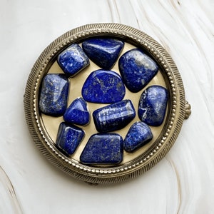 Lapis lazuli tumbled stone hand stone healing stone gemstone