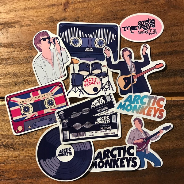 Nieuw pakket Arctic Monkeys 11 stickers - Alex Turner-concert - Cassette - Ticketconcert - Indierock