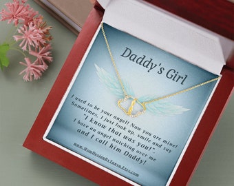 Daddy's Girl Remembrance Solid Gold Necklace, Loss of Dad Gift, Dad Grief Gift, Dad Sympathy Gift,Dad memorial Gift,Dad Bereavement Keepsake