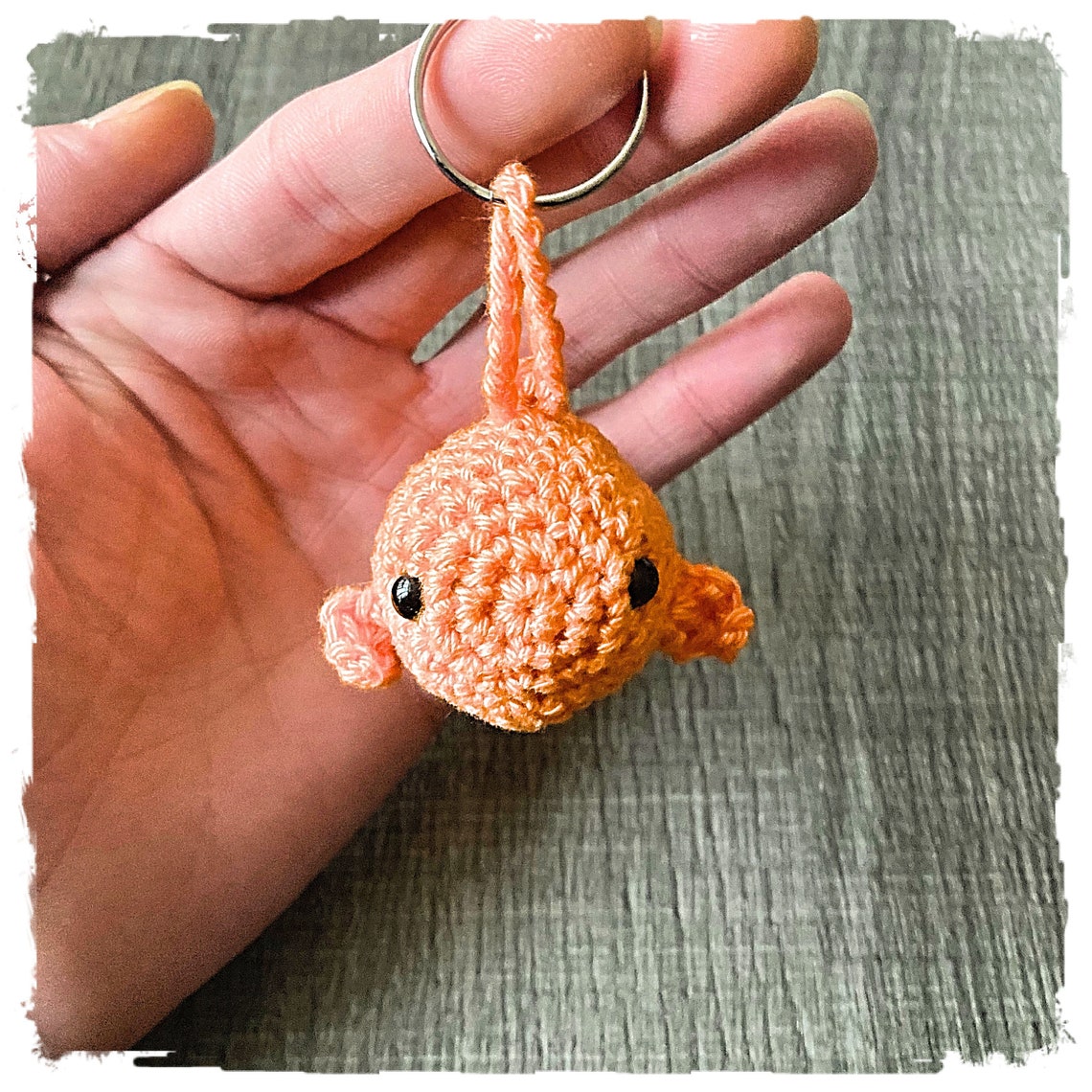 Porte-clés poisson mandarine fait mains au crochet | Etsy