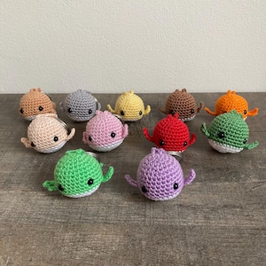 Porte-clés baleine coton au crochet