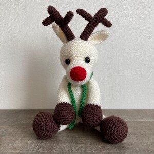 Crocheted reindeer plush