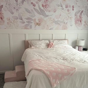 Floral Wallpaper, Peony Wallpaper, Pink Wallpaper, Bathroom Wallpaper, Nursery Wallpaper 0155-52