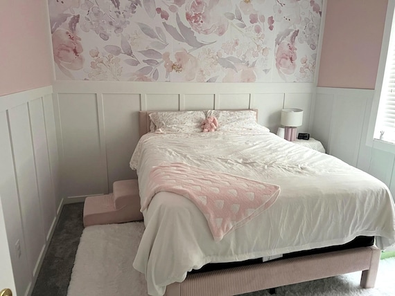 Floral Wallpaper, Peony Wallpaper, Pink Wallpaper, Bathroom Wallpaper, Nursery Wallpaper 0155-52