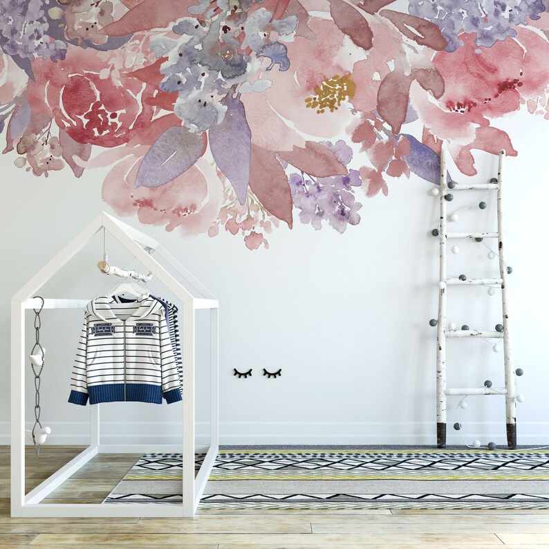 PRIM PINK Border Nursery Decor Wall Decals Border Frame Etsy