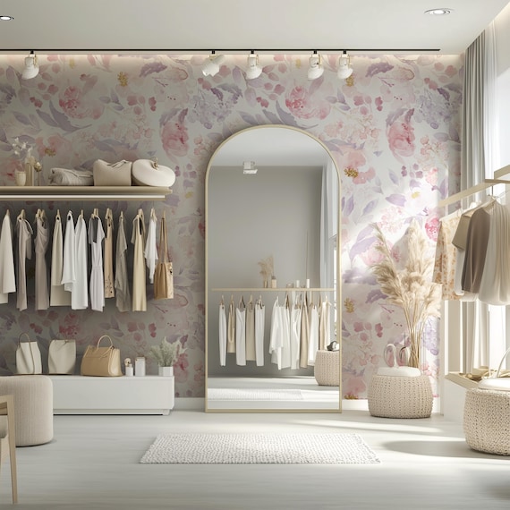 Floral Wallpaper, Pink Wallpaper, Peony Wallpaper, Victorian Wallpaper, Wallpaper Mural 0155-78